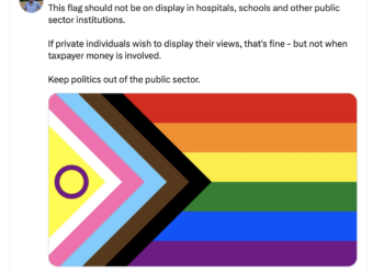 Reform MP Rupert Lowe's tweet regarding the LGBT flag being flown at Schools and Hospitals