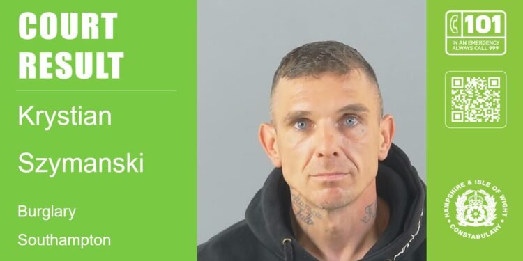Man Jailed following a series of Burglaries across Southampton