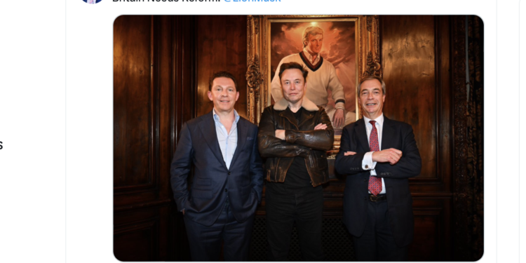 Elon Musk meets with Nigel Farage and Nick Candy to discuss 100m Reform UK donation