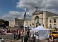 Southampton Pride takes over Southampton Council Buildings for Celebration weekend with LGBTQIA+ Flag painted on Bargate