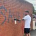 Southampton Patriots Group Remove Graffiti and Condemn Flare incident at Highfield Asylum Hotel