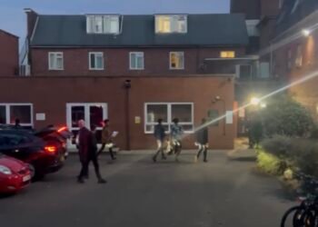 Residents and Protestors capture the moment migrants arrive at Asylum Hotel in Southampton where profits are SOARING